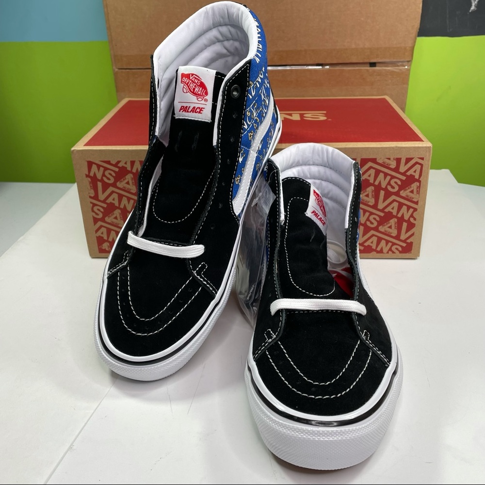 Palace x Vans Blue P Shroom Skate SK8-Hi L Mens Size 9.5 Skateboard Sneakers - Picture 2 of 11
